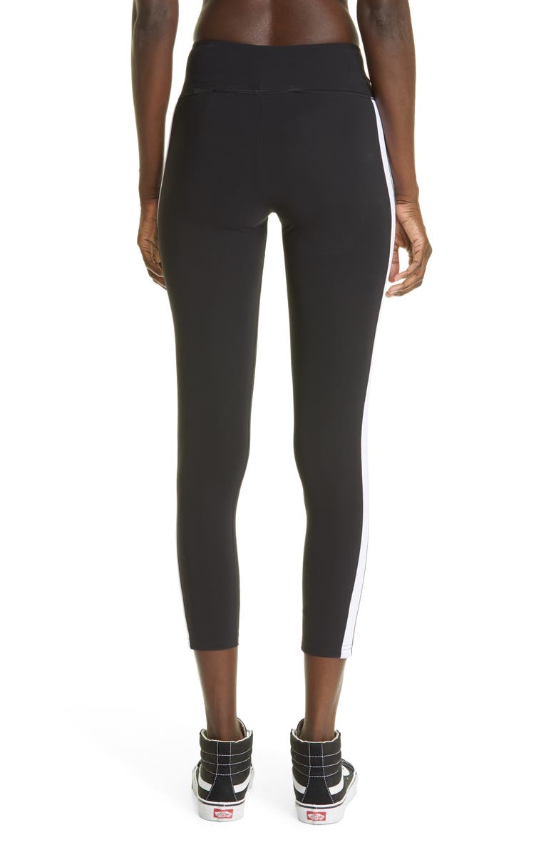 Palm Angels Logo Stripe Leggings, Alternate, color,