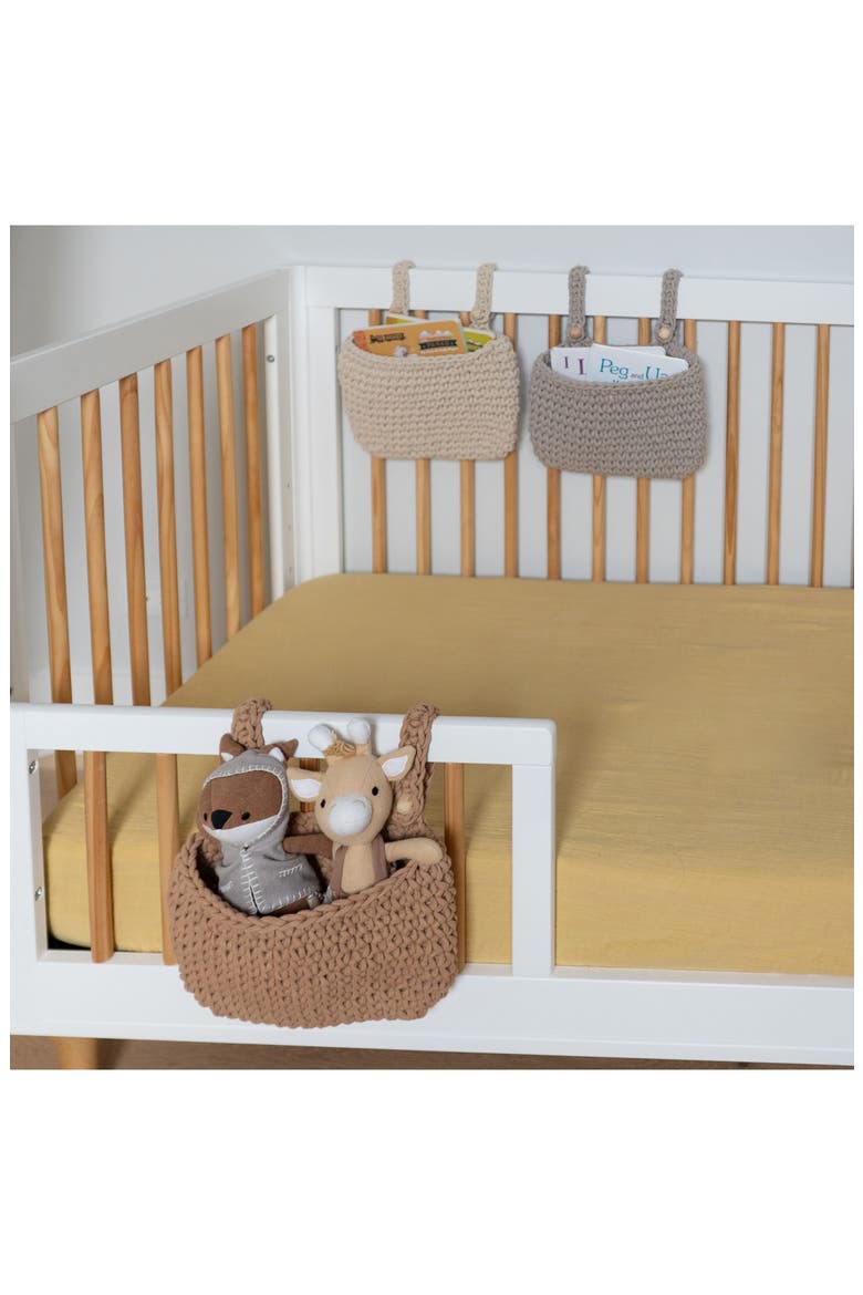 Assorted 3-Pack Hanging Storage Bins, Alternate, color, BEIGE