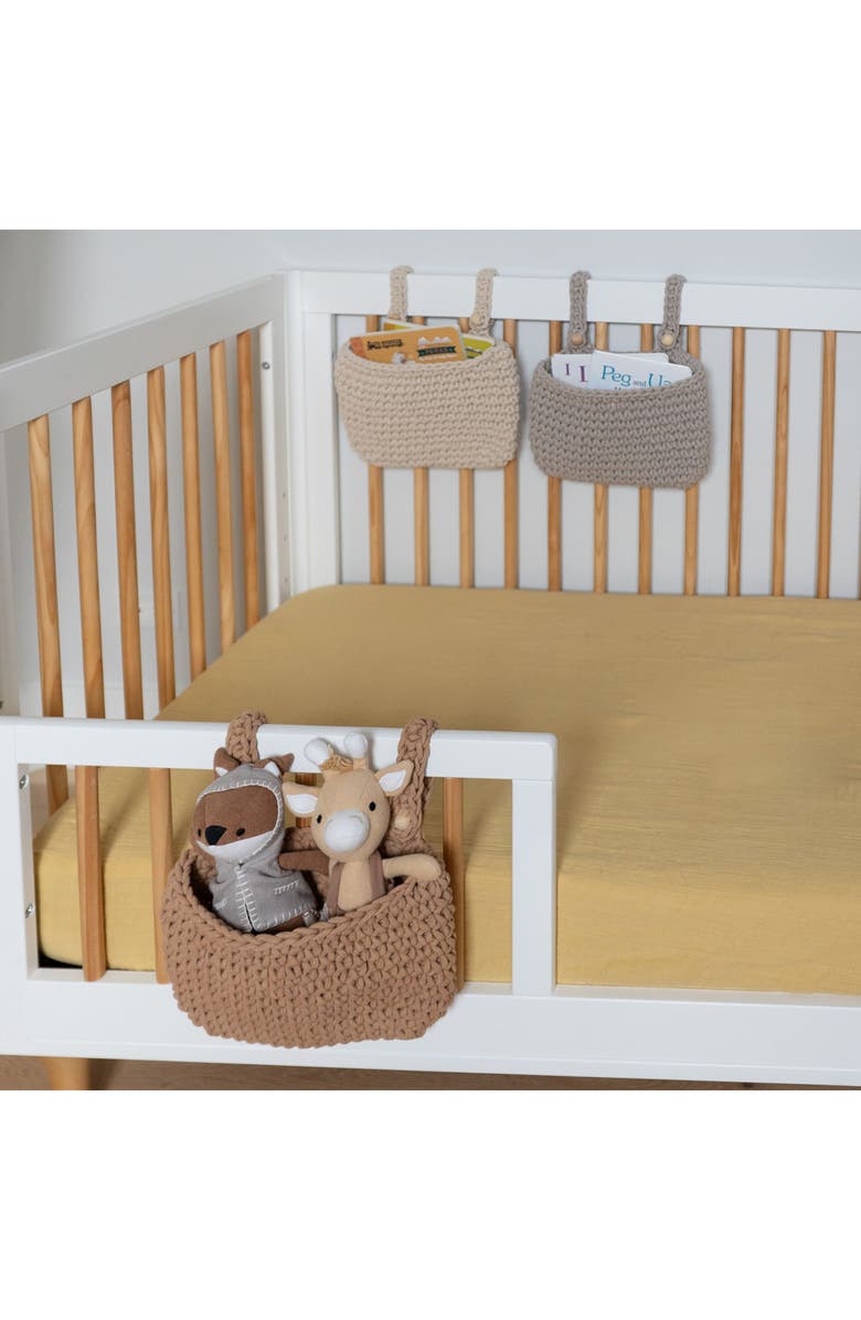 CRANE BABY Assorted 3-Pack Hanging Storage Bins, Alternate, color, Beige