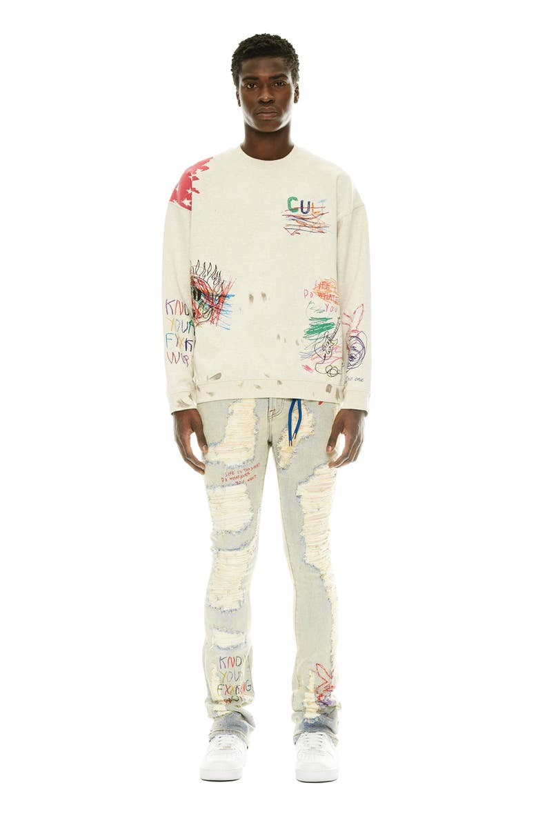 Cult of Individuality Lenny Distressed Bootcut Jeans, Alternate, color,