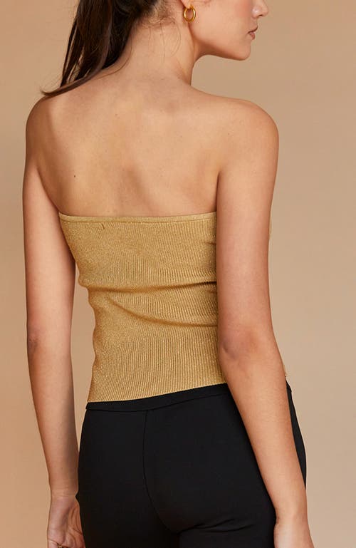 CRESCENT CRESCENT LUREX RIB CORSET TOP