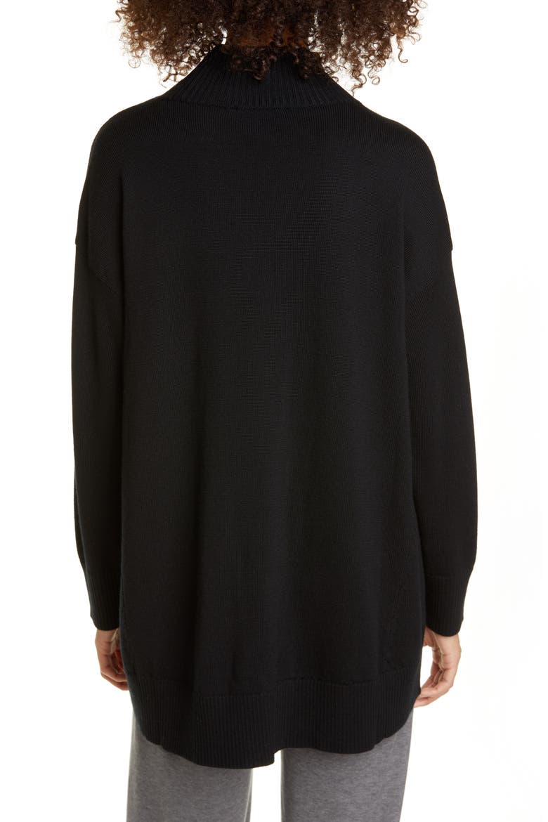 Oversize Mock Neck Sweater, Alternate, color, DNUBLACK