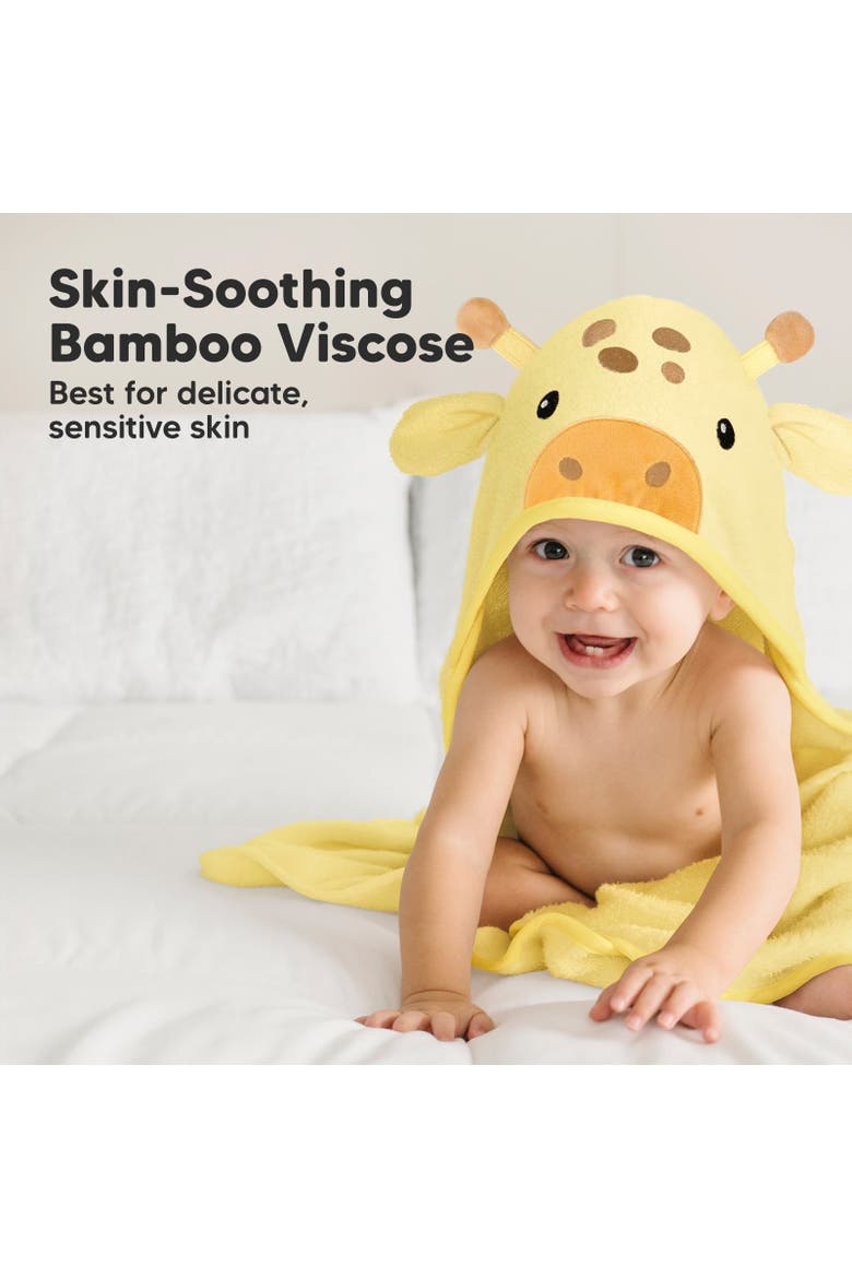 Cuddle Baby Hooded Towel, Alternate, color, Giraffe
