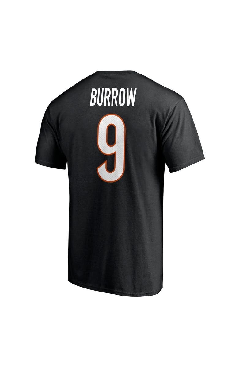 FANATICS Men's Fanatics Branded Joe Burrow Black Cincinnati Bengals Player Icon Name & Number T-Shirt, Alternate, color, Black