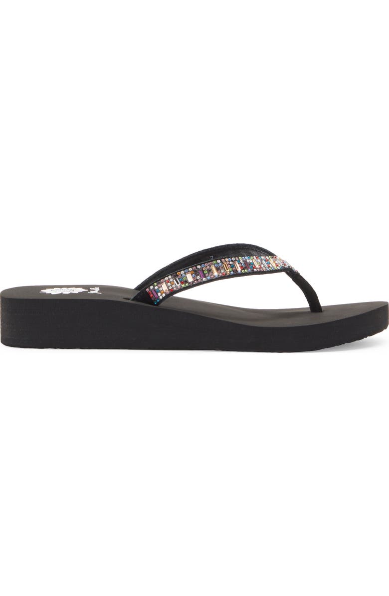 Yellow Box Premium Zemily Embellished Flip Flop, Alternate, color, Black