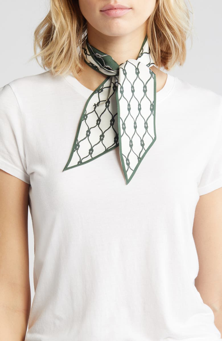 Tory Burch Rope Ribbon Wool & Silk Tie Scarf, Main, color,