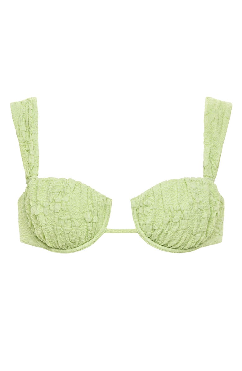 MONTCE Avo Petal Floral Jacquard Underwire Bikini Top, Alternate, color, Avocado Floral Texture