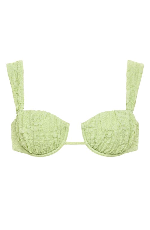 MONTCE MONTCE AVO PETAL FLORAL JACQUARD UNDERWIRE BIKINI TOP