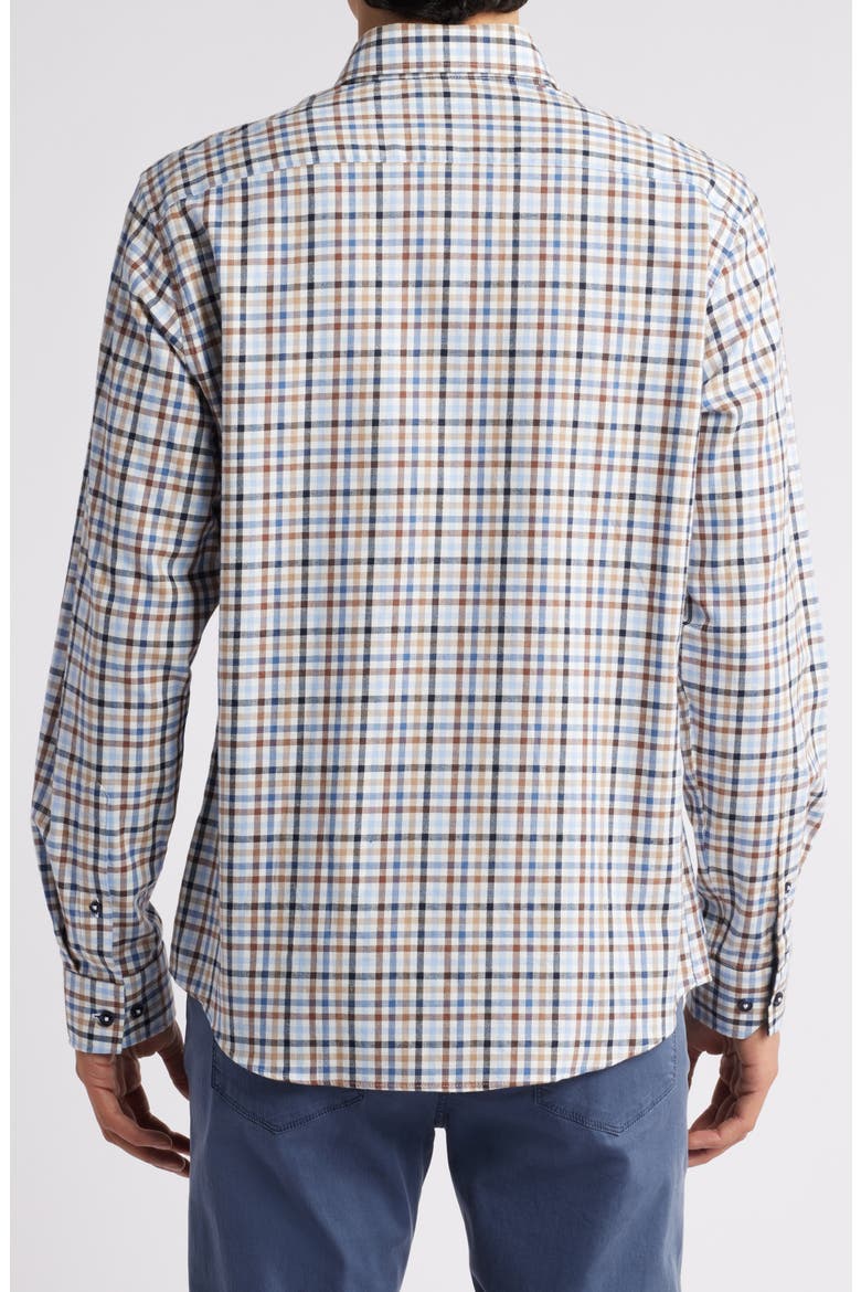 Daniel Check Flannel Button-Down Shirt, Alternate, color, 22-DARK NAVY