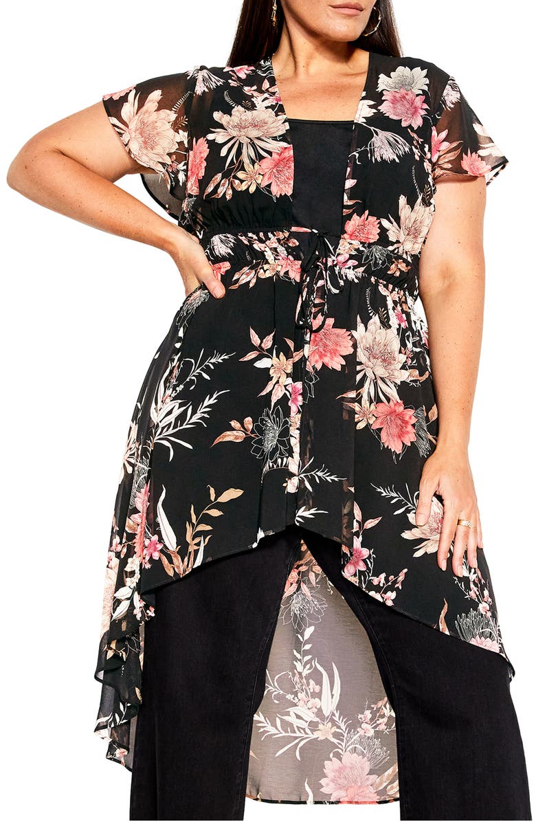 City Chic Natasha Floral Print Wrap, Alternate, color,