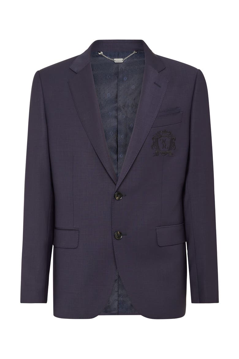 Blazer Embroidered Logo Men, Main, color, darkblue