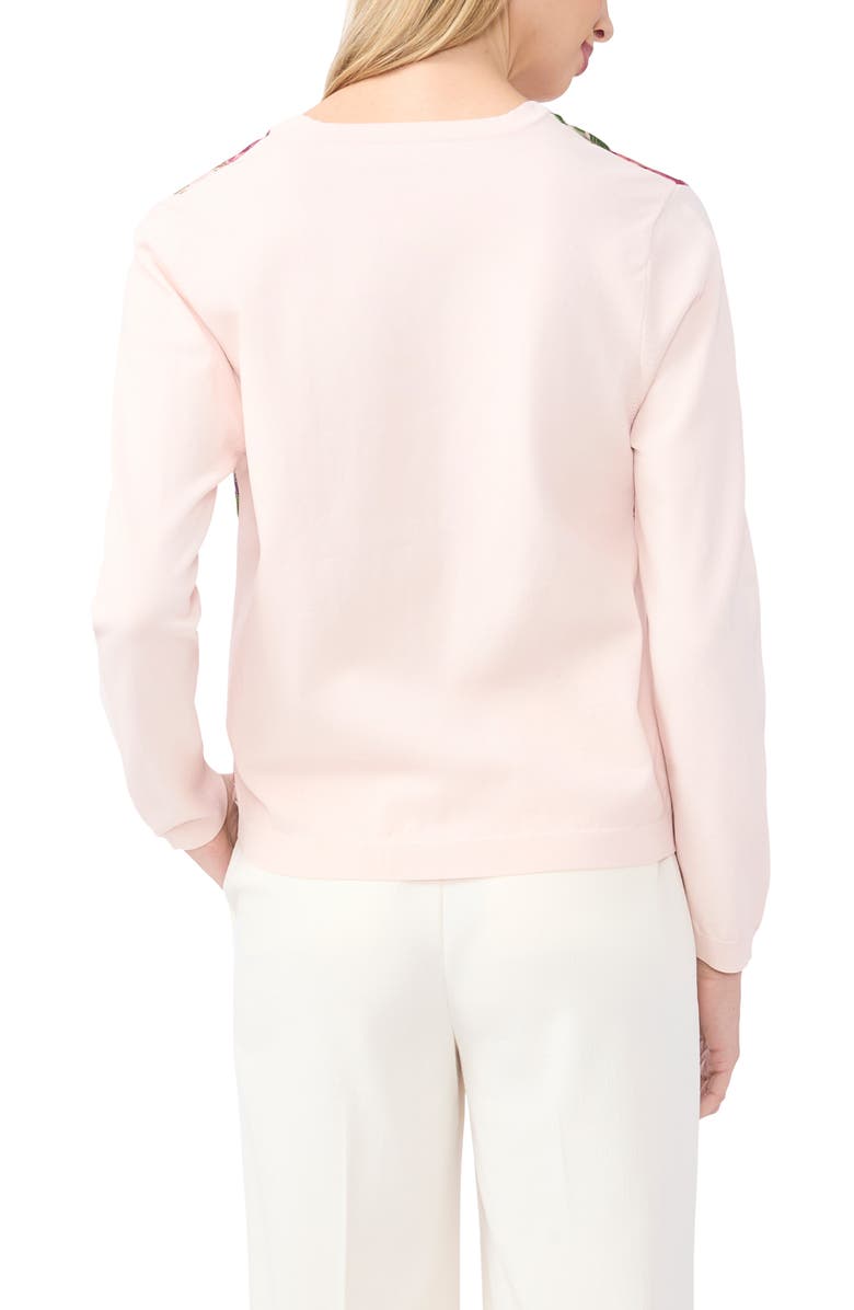 Ted Baker Lisa Mixed Media Cardigan, Alternate, color, Cloud Pink