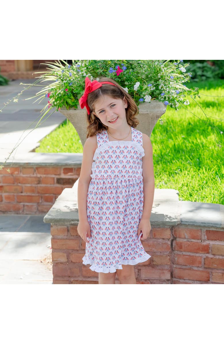 Lila and Hayes Eden Girls' Dress, Alternate, color, Stars, Stripes, And Bows