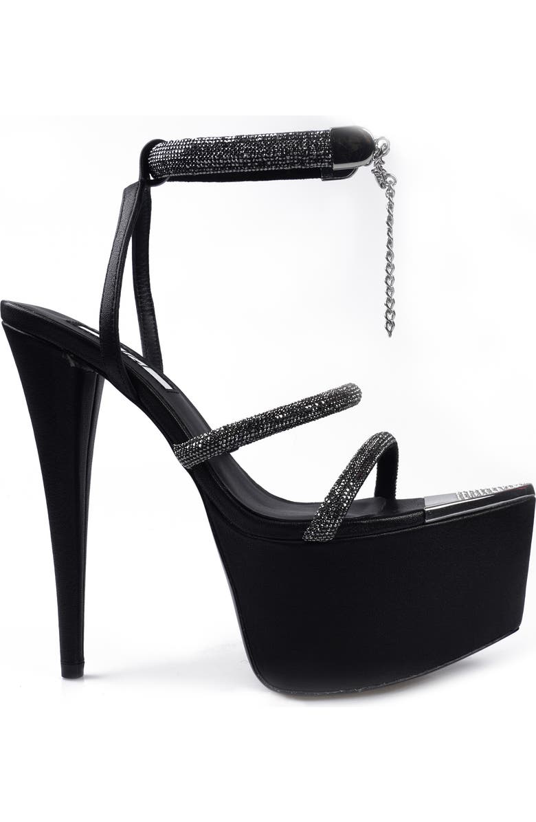 ZIGI Blanche Crystal Embellished Platform Sandal, Alternate, color, Black