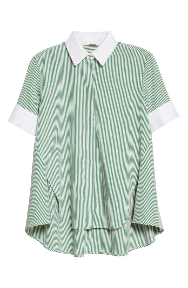 Adam Lippes Stripe Trapeze Shirt, Alternate, color, 