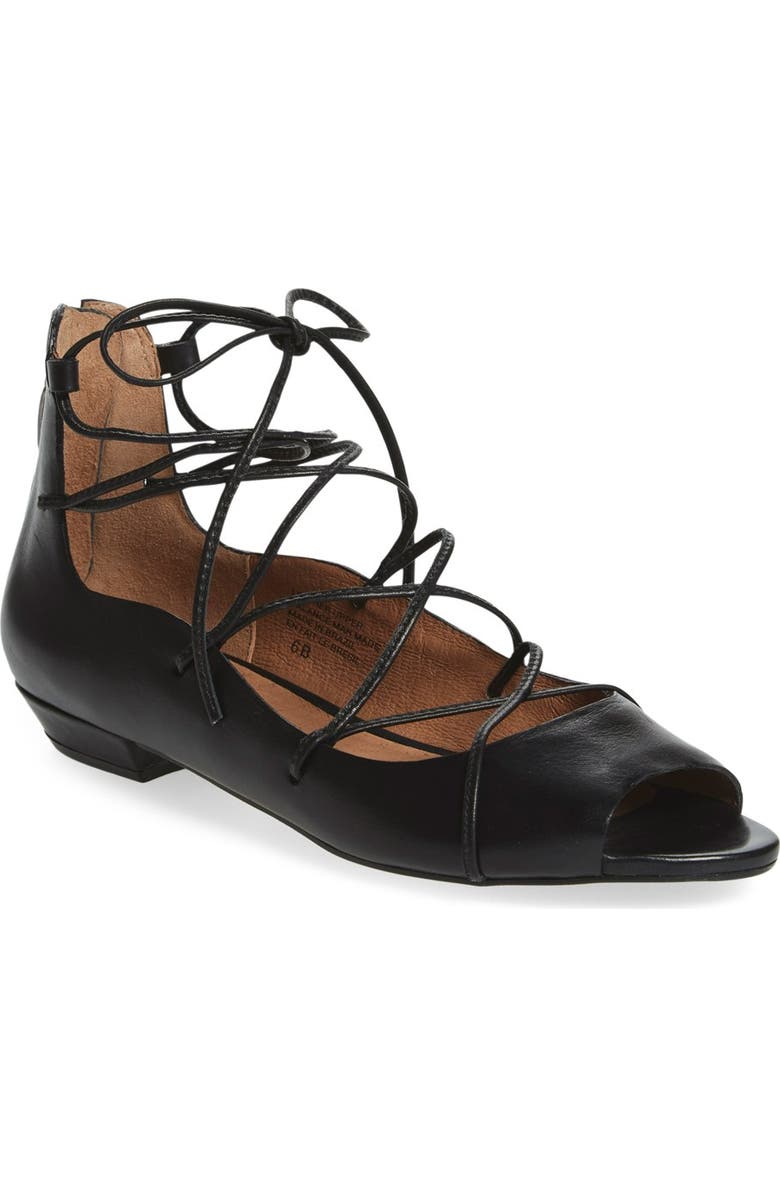 Seychelles SEY Collection 'Enamour' Open Toe Ghillie Flat, Main, color,