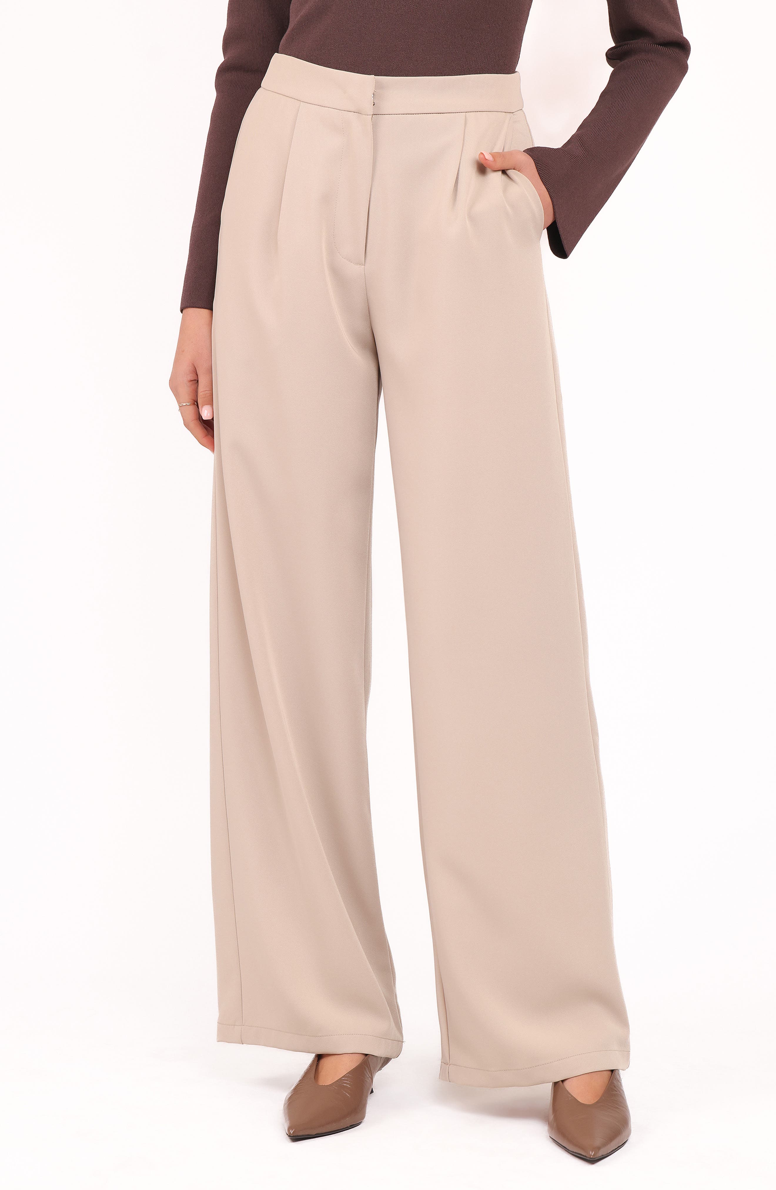 Ana Pleated Wide Leg Pants - image 3