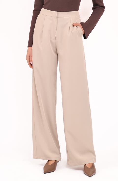 Ana Pleated Wide Leg Pants