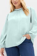 City Chic Lorena Smocked Neck Top