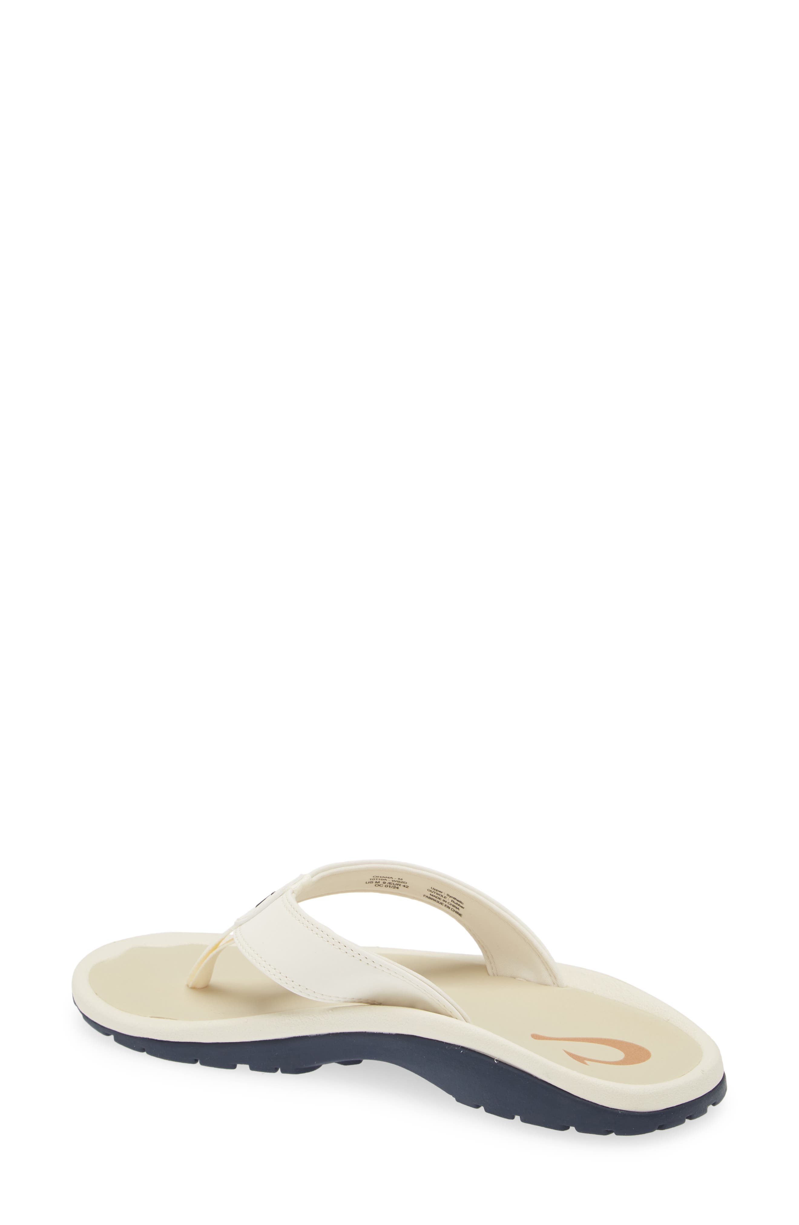 OluKai Ohana Flip Flop, Alternate, color, White Sand / Deepest Depths