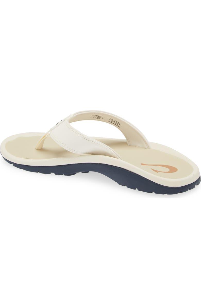 OluKai Ohana Flip Flop, Alternate, color, White Sand / Deepest Depths