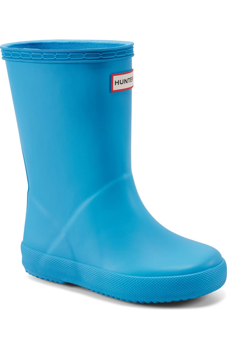 Hunter Kids' First Classic Rain Boot, Main, color, Medium Blue 426