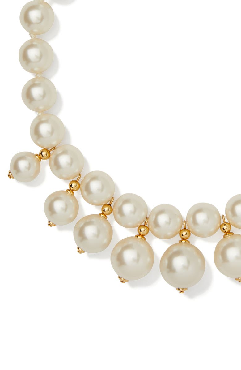 Kate Spade New York imitation pearl statement necklace, Alternate, color, 