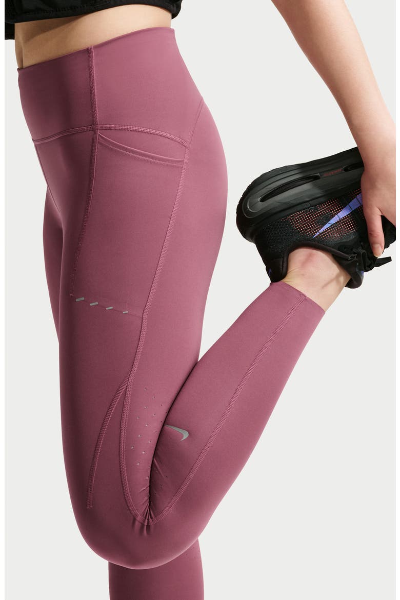 Swift High-Waisted Pocket 7/8 Running Leggings, Alternate, color, 654 PINK SMOKE