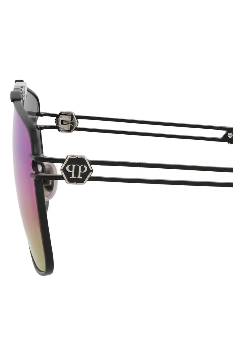 PHILIPP PLEIN 63mm Shield Sunglasses, Alternate, color, Black Black Multicolor