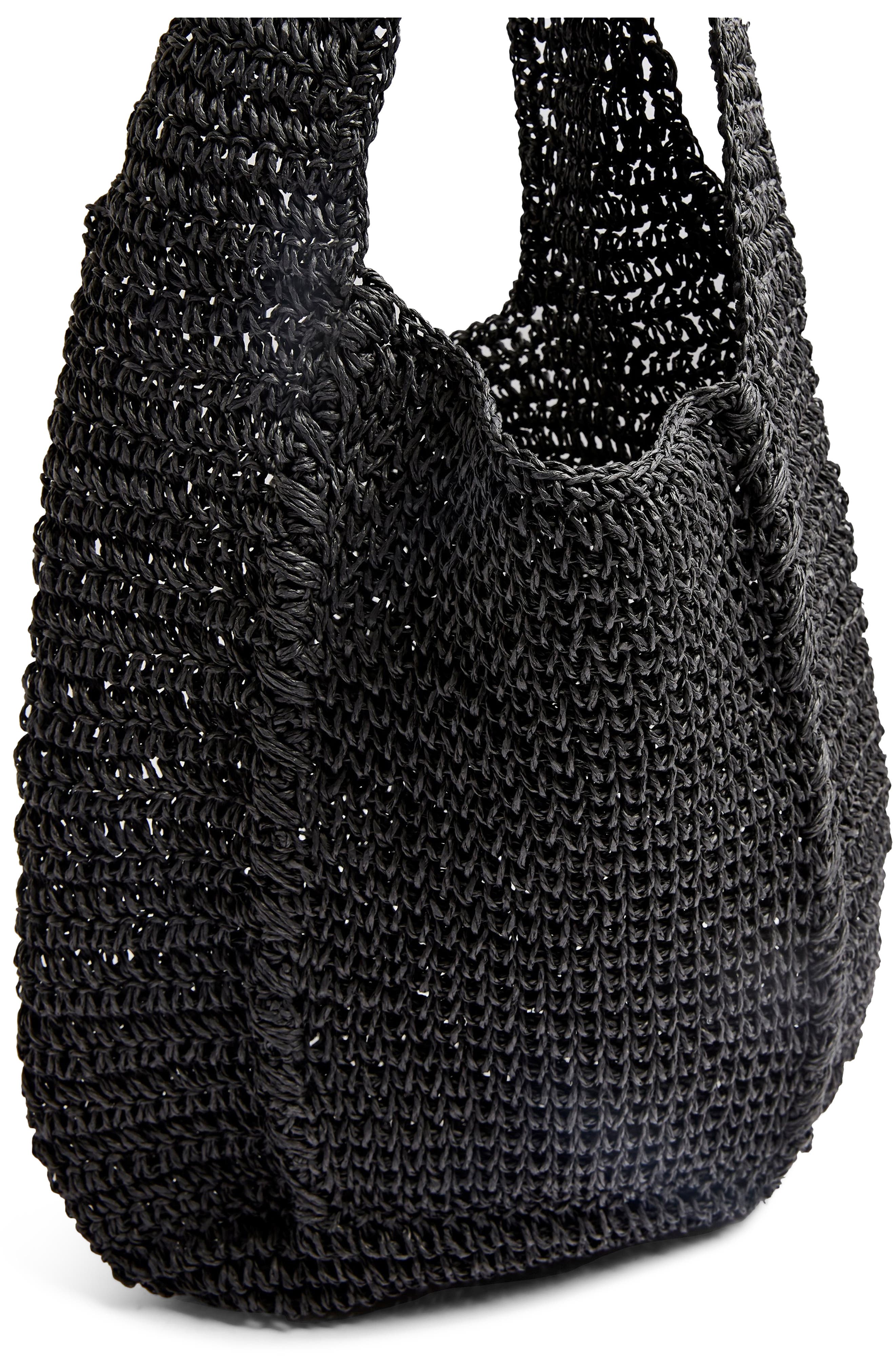 Topshop Bali Slouchy Straw Tote, Alternate, color, 