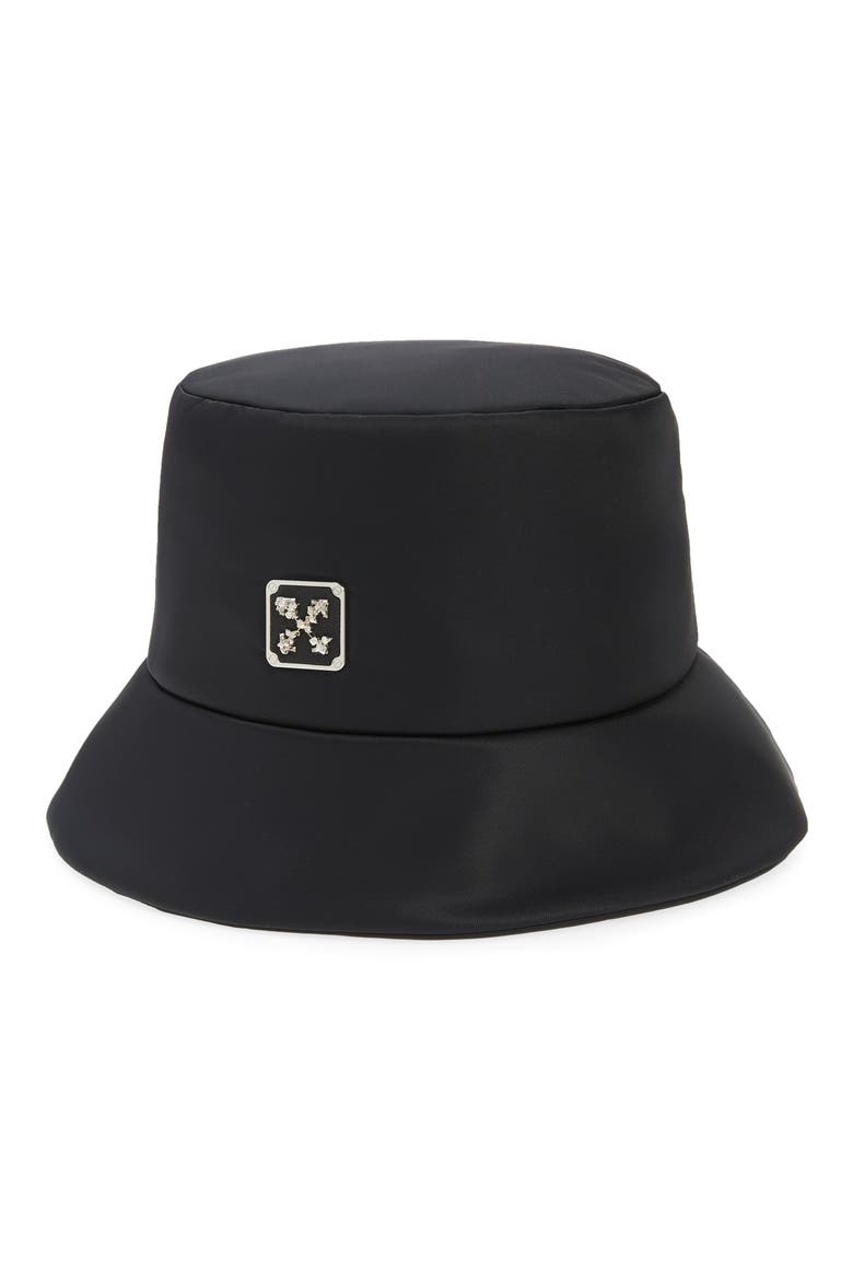 Leaf Arrows Plaque Bucket Hat, Main, color, BLACK