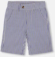 Deux par Deux Little Boy's Slant Pocket Bermuda Shorts Royal Blue Striped