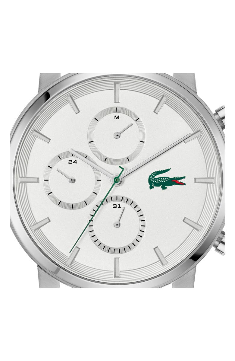 Lacoste Replay Chronograph Bracelet Watch, 44mm, Alternate, color, Silver
