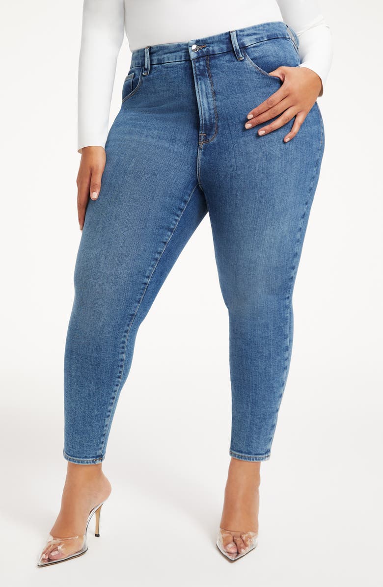 Good American Good Waist Cropped Jeans, Alternate, color, 