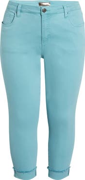 KUT from the Kloth Amy Frayed Crop Slim Straight Leg Jeans