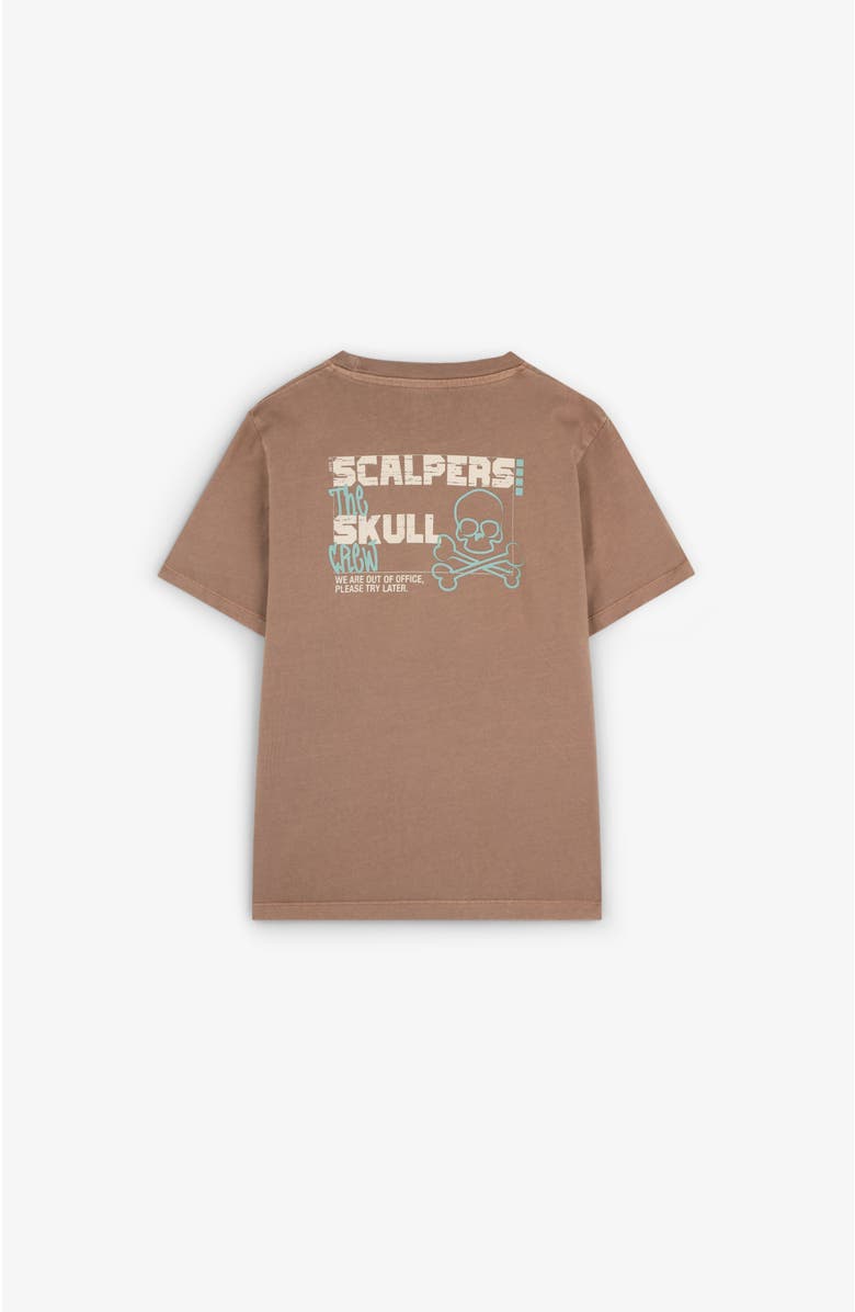Scalpers Crewtee Kids, Alternate, color, Brown