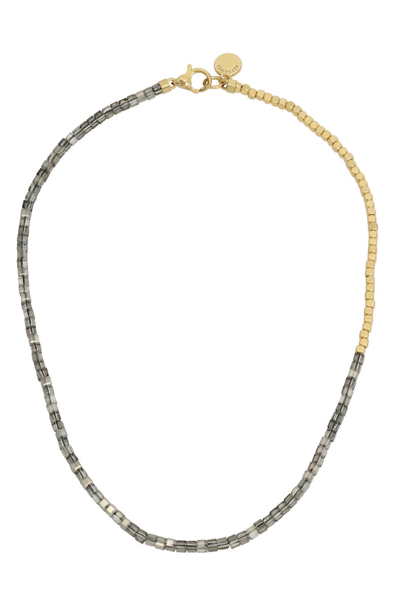 AllSaints Mixed Bead Collar Necklace, Main, color, Gold