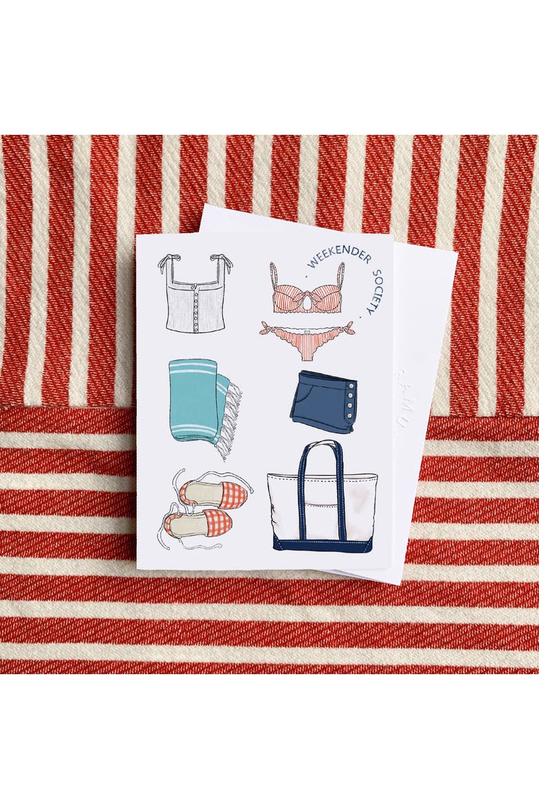 Everyday Greeting Card Pack (3ct) "Gingham Weekender Society", Alternate, color, Multi-Pack