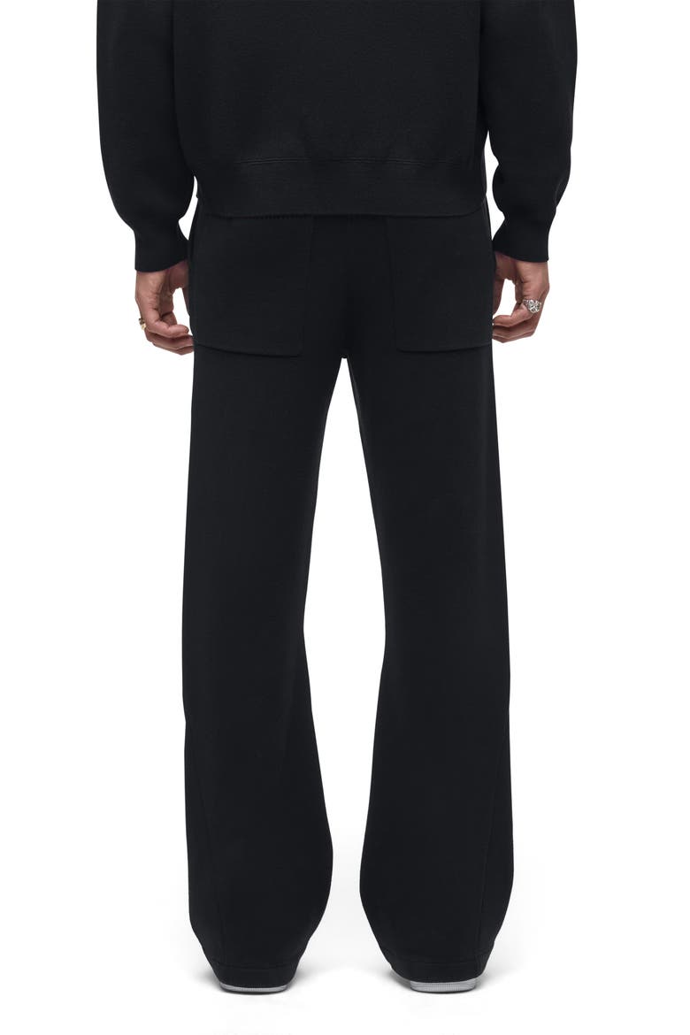 Cotton & Cashmere Double Knit Kick Flare Pants, Alternate, color, PITCH BLACK