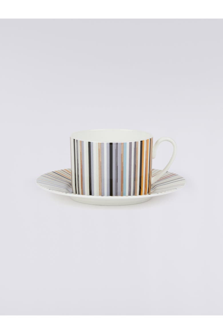 Stripes Jenkins Set Of 6 Tea Cups & Saucers, Main, color, White