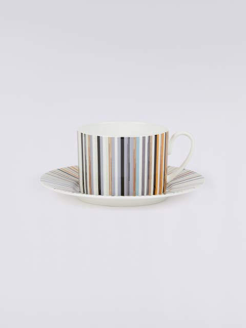 Stripes Jenkins Set Of 6 Tea Cups & Saucers