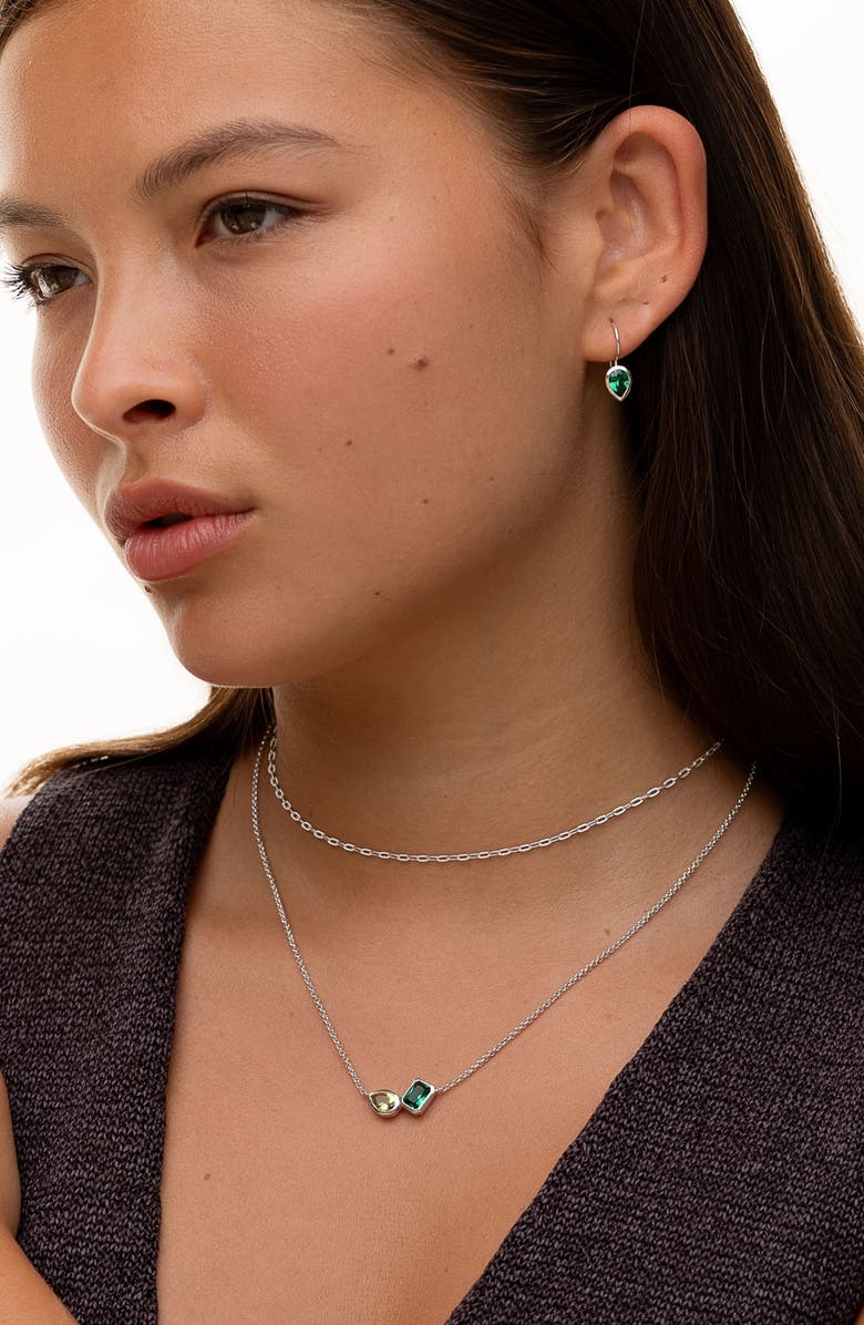 Dower & Hall Green Garnet & Peridot Duo Tutti Frutti Necklace, Alternate, color, Sterling Silver