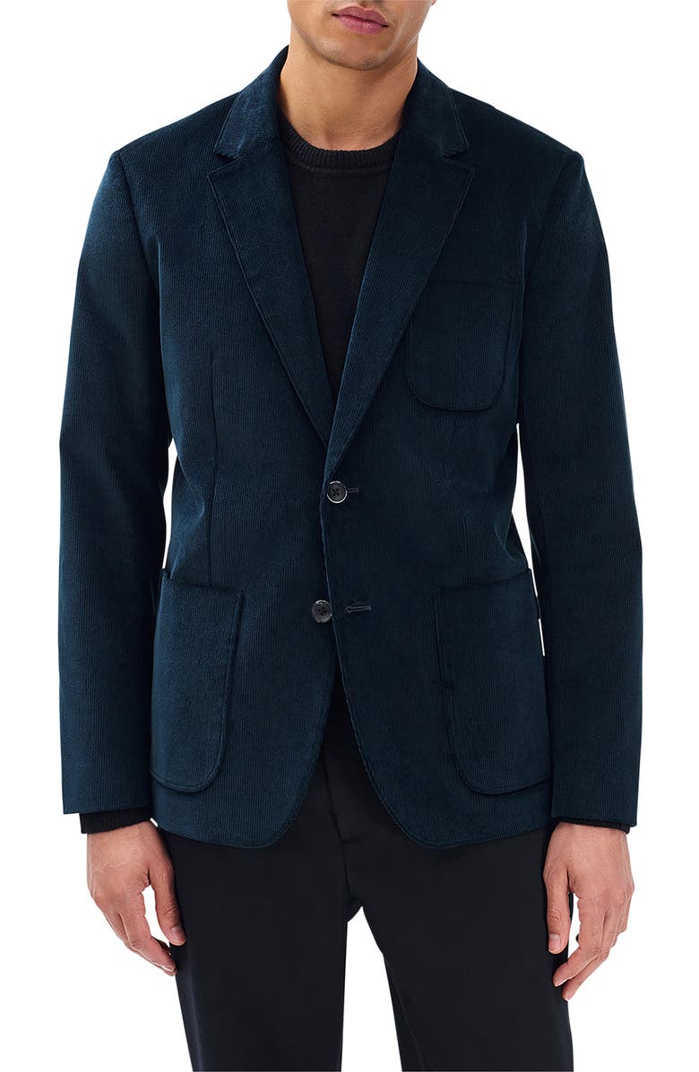 rag & bone Butler Teal Cotton Stretch Corduroy Sport Coat, Main, color, 