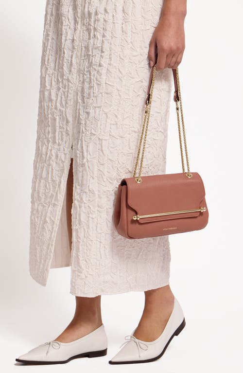 Strathberry Mini East/west Leather Soft Crossbody Bag In Sienna