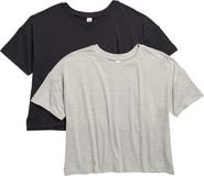 90 DEGREE BY REFLEX 2-Pack Deluxe Cropped T-Shirts
