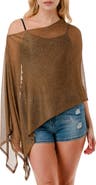MARCUS ADLER Metallic Mesh Poncho