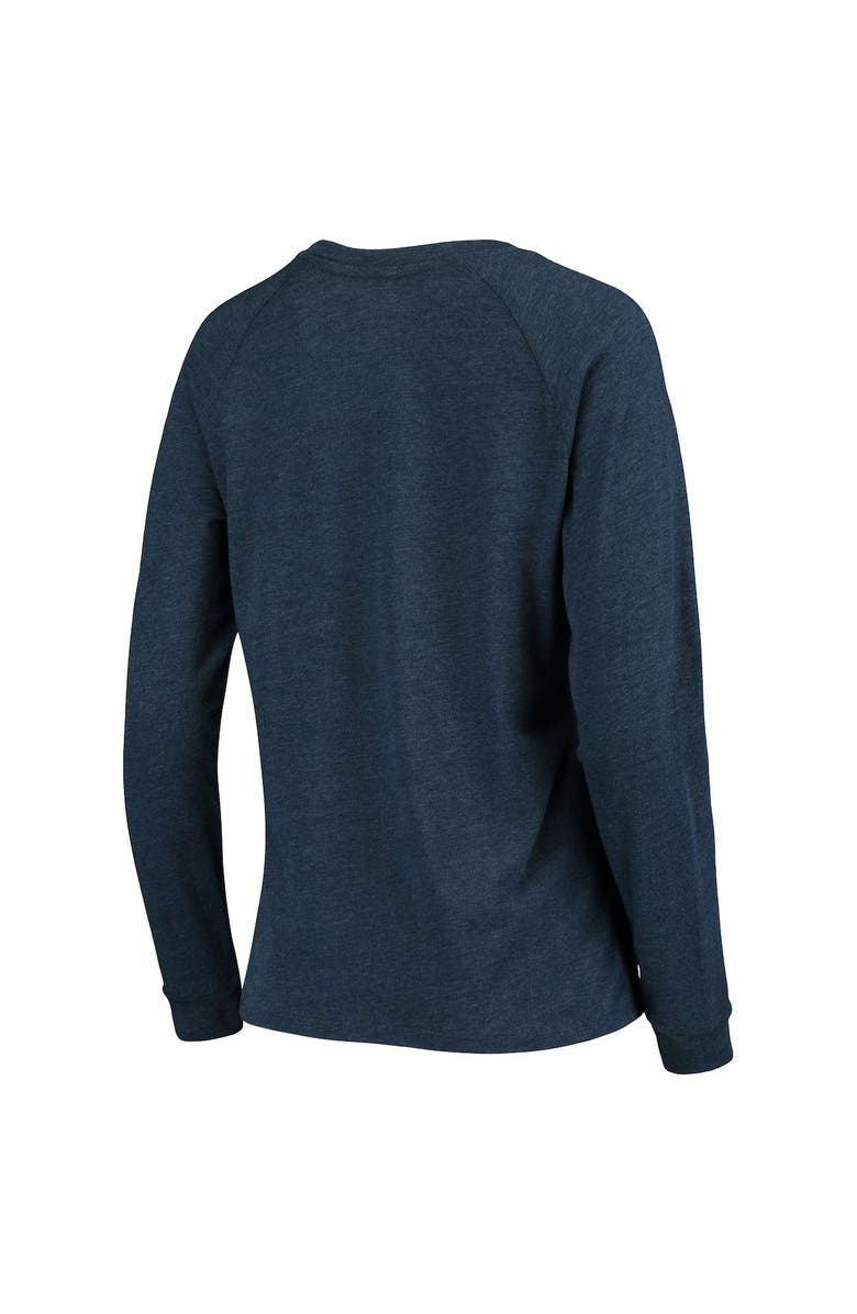 CONCEPTS SPORT Women's Concepts Sport Navy Houston Texans Meter Knit Long Sleeve Raglan Top & Shorts Sleep Set, Alternate, color, 