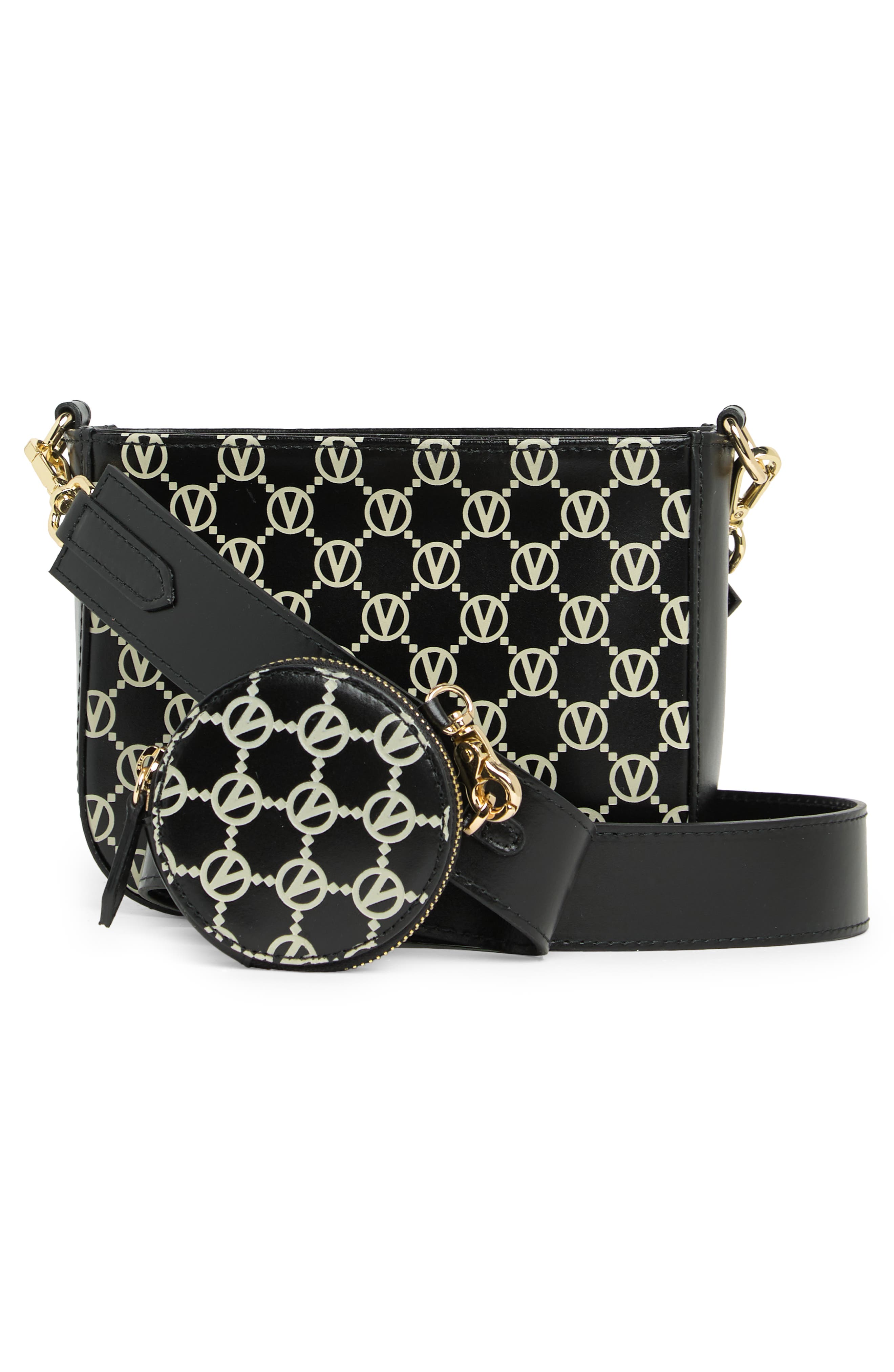 VALENTINO BY MARIO VALENTINO Yvette Monogram Leather Shoulder Bag ...