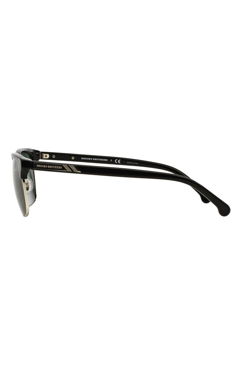 53mm Square Sunglasses, Alternate, color, GOLD BLACK/ GREEN