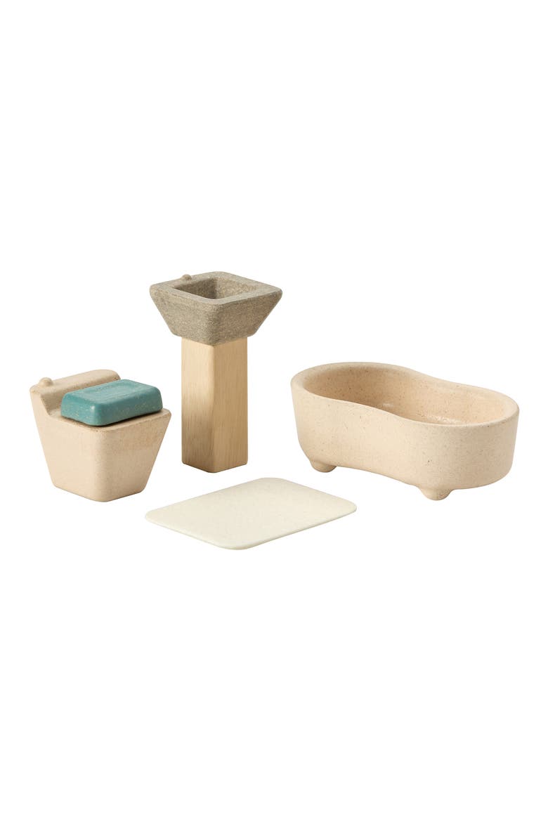 PlanSpace Bathroom Building Playset, Alternate, color, BROWN
